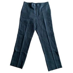 Koan Black 100% Linen High Rise Work Pants Size 50 or 31" waist